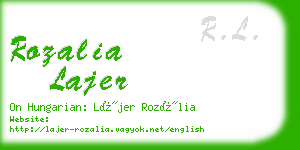 rozalia lajer business card